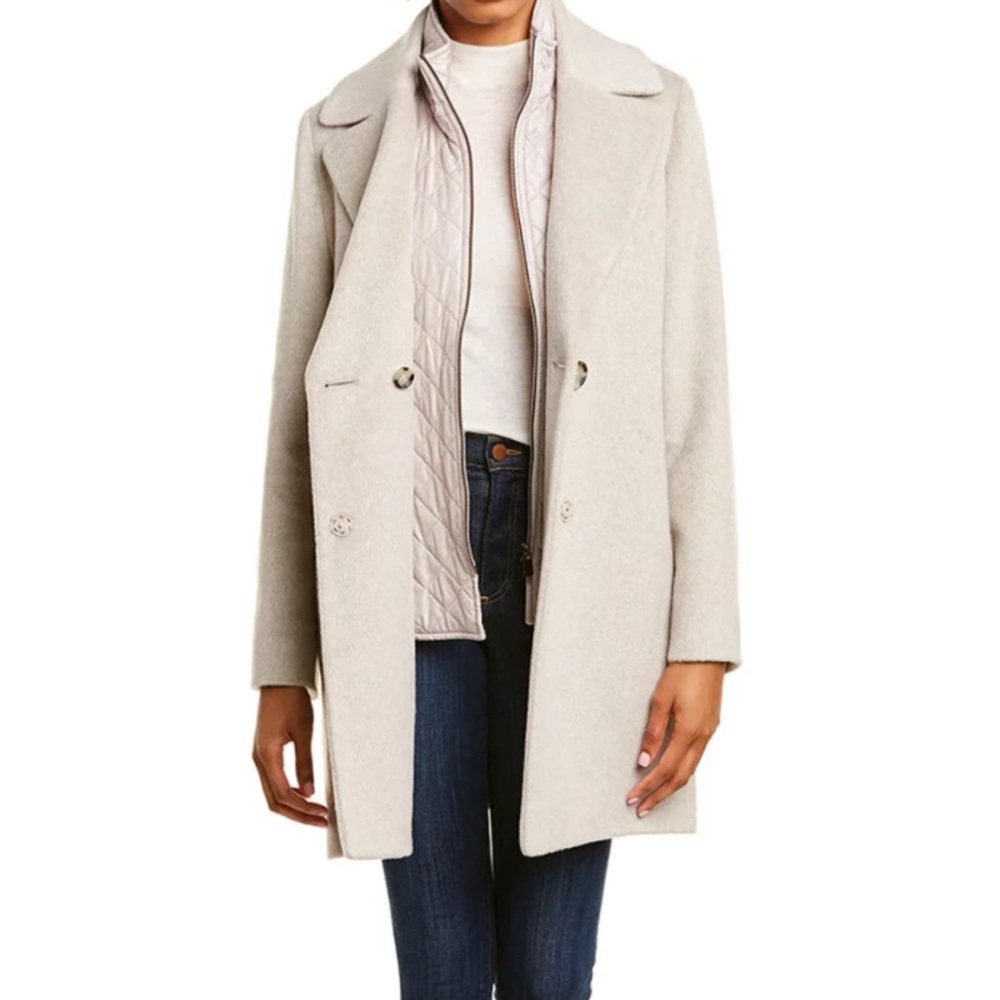 Cinzia Rocca Icons Light Gray Pea Coat
